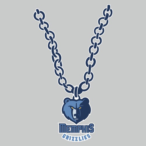 Memphis Grizzlies Necklace logo vinyl decal